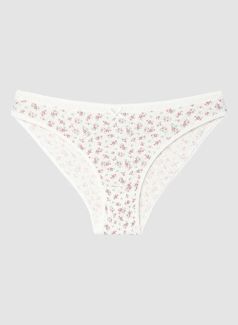Penti Multicolour Penti Multicolour Blossom Low Waist Pointel 3-pack Slip Panties Briefs for Women | Best Price UAE